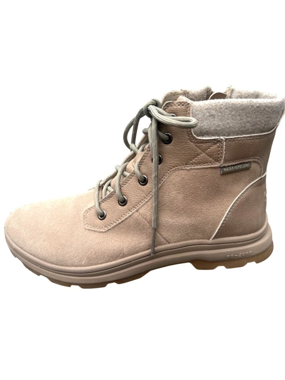 Ryka Brunswick Womens 8.5M Waterproof Ankle Hiking Boots Taupe RE-ZORB Cozy